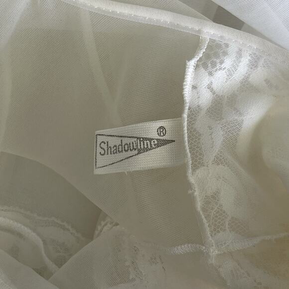 Vintage Nightgown & Peignoir Set White Nylon Maxi Length 1960’s Medium - Picture 11 of 12